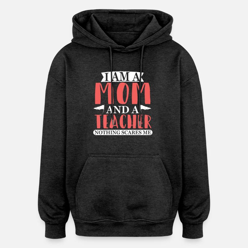 professeur - Sweat à capuche oversize unisexe - charbon