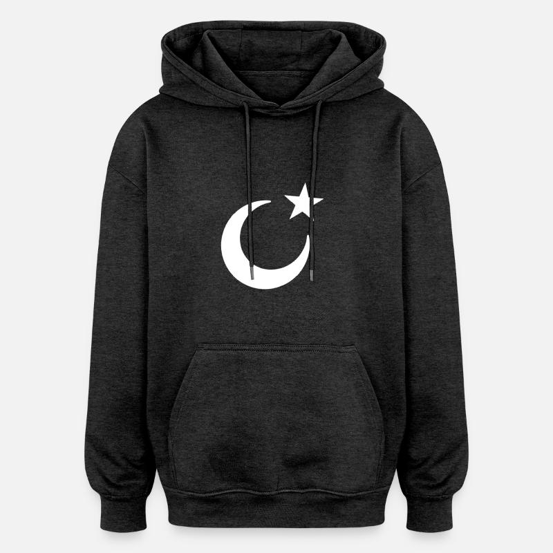 Turquie - Sweat à capuche oversize unisexe - charbon