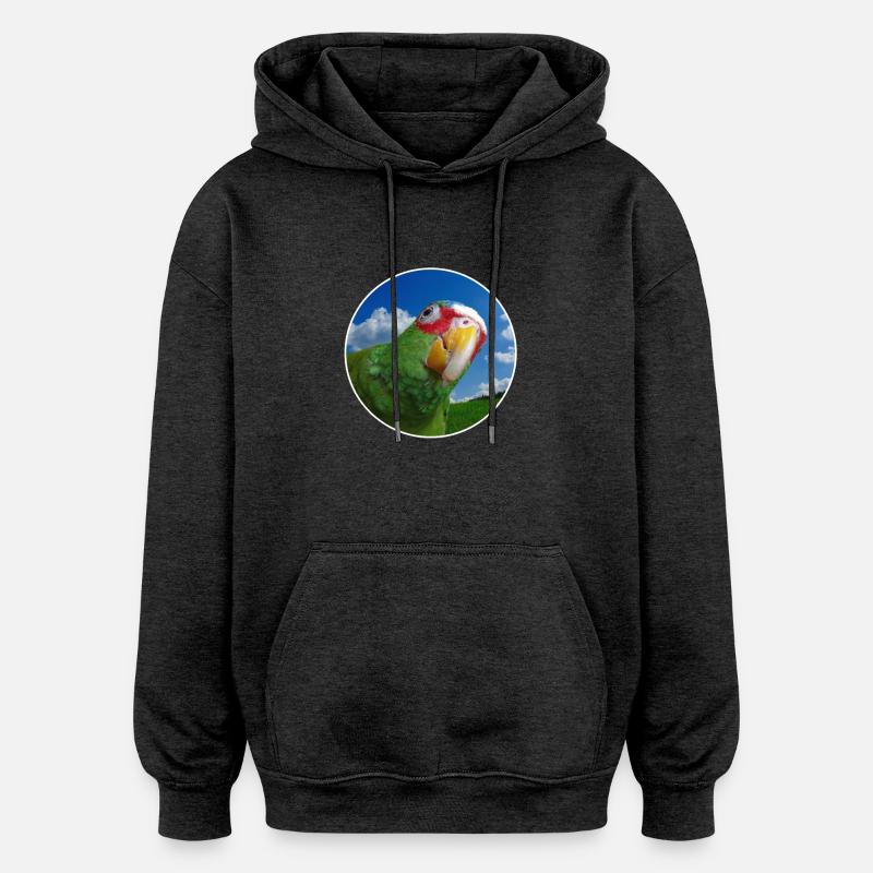 White-fronted Amazon - Oversized Unisex Hoodie - charcoal grey
