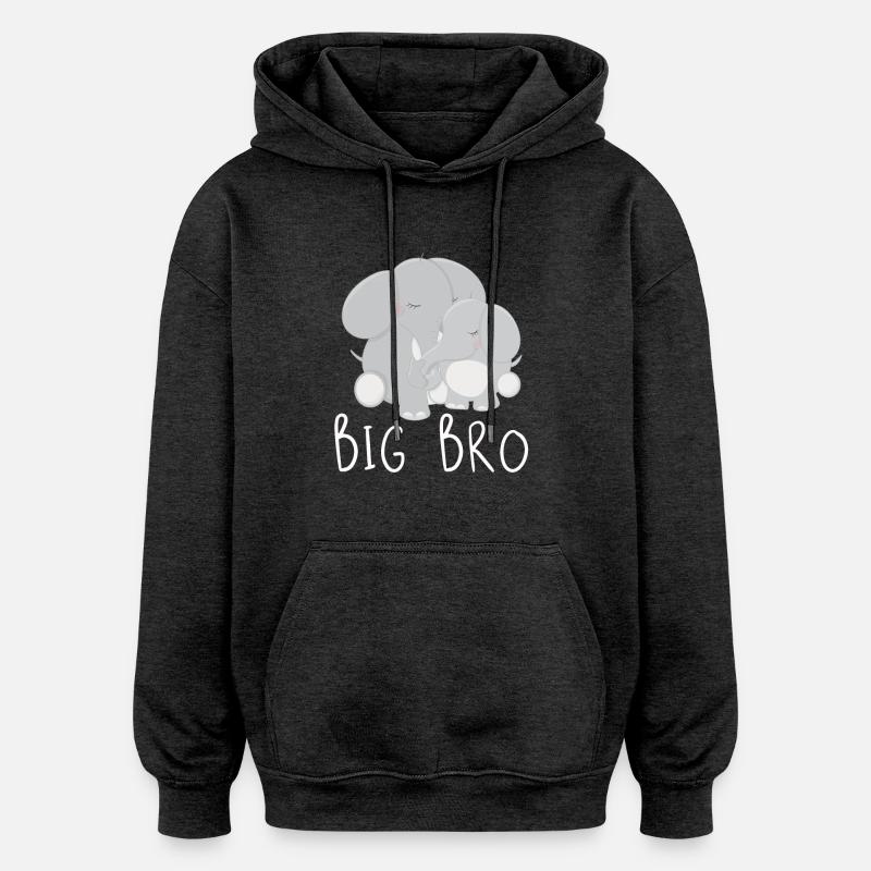 grand frère - Sweat à capuche oversize unisexe - charbon