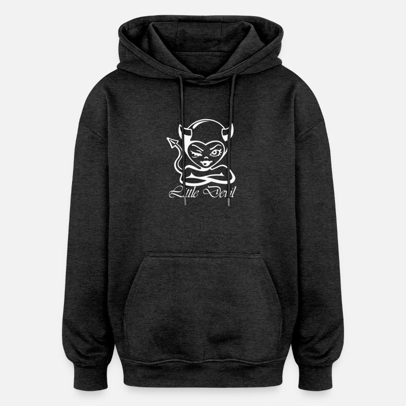 Little devil - Oversized Unisex Hoodie - charcoal grey