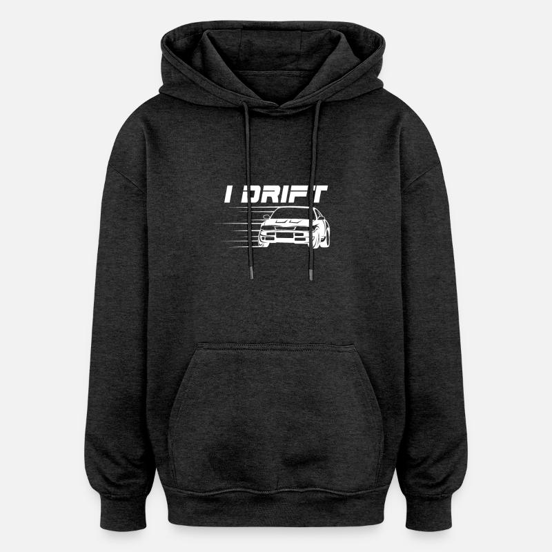 dérive - Sweat à capuche oversize unisexe - charbon