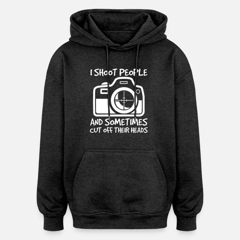 Foto Vektor cooles Geschenk - Oversized Unisex Hoodie - Anthrazit