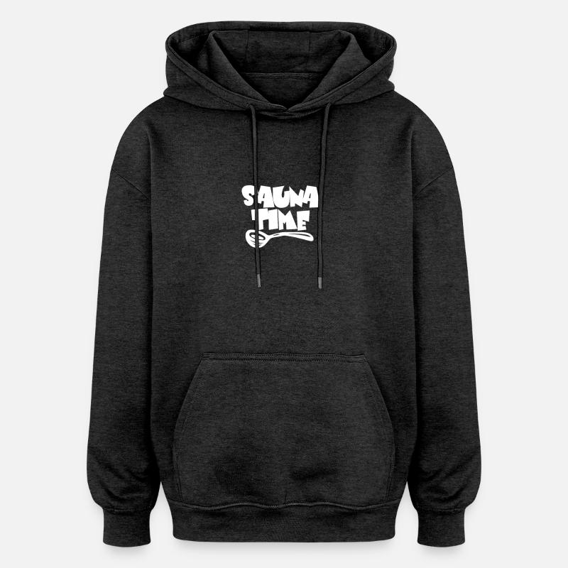 Sauna - Sweat à capuche oversize unisexe - charbon