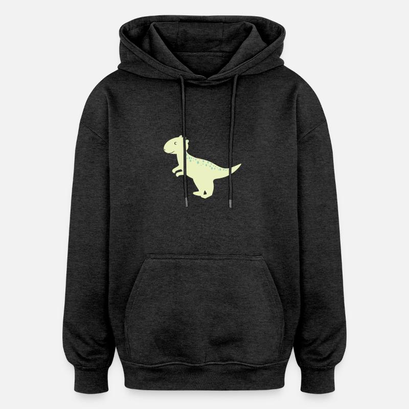 enfants Dino - Sweat à capuche oversize unisexe - charbon