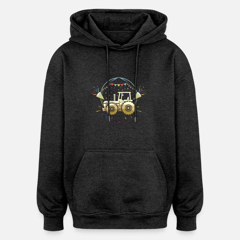 Traktor Kinder - Oversized Unisex Hoodie - Anthrazit
