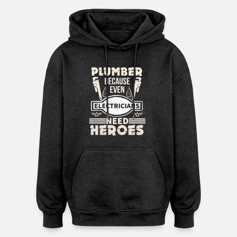 Klempner - Oversized Unisex Hoodie - Anthrazit