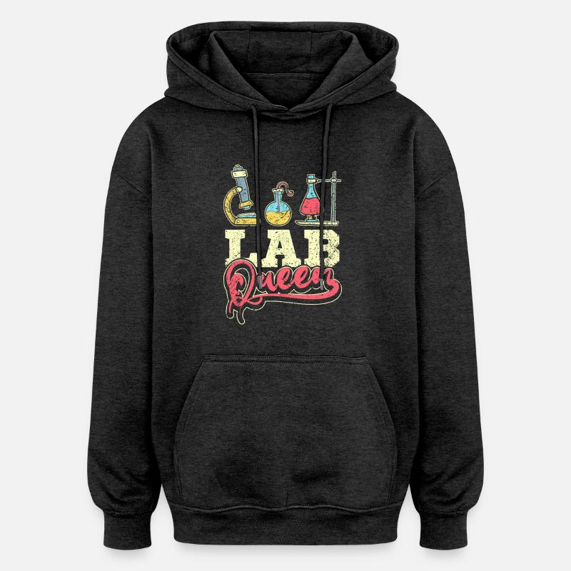 Reine de laboratoire - Sweat à capuche oversize unisexe - charbon