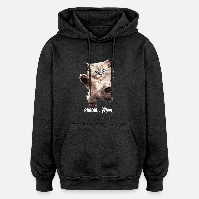 Poupée de chiffon - Sweat à capuche oversize unisexe - charbon