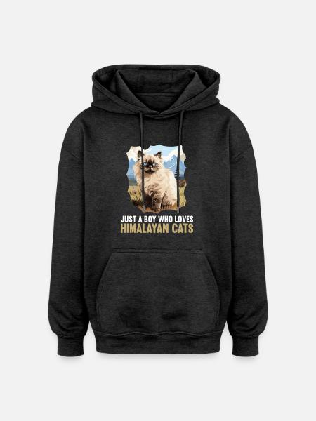 Himalaya kat Colourpoint Katze - Oversize unisex hoodie - charcoal