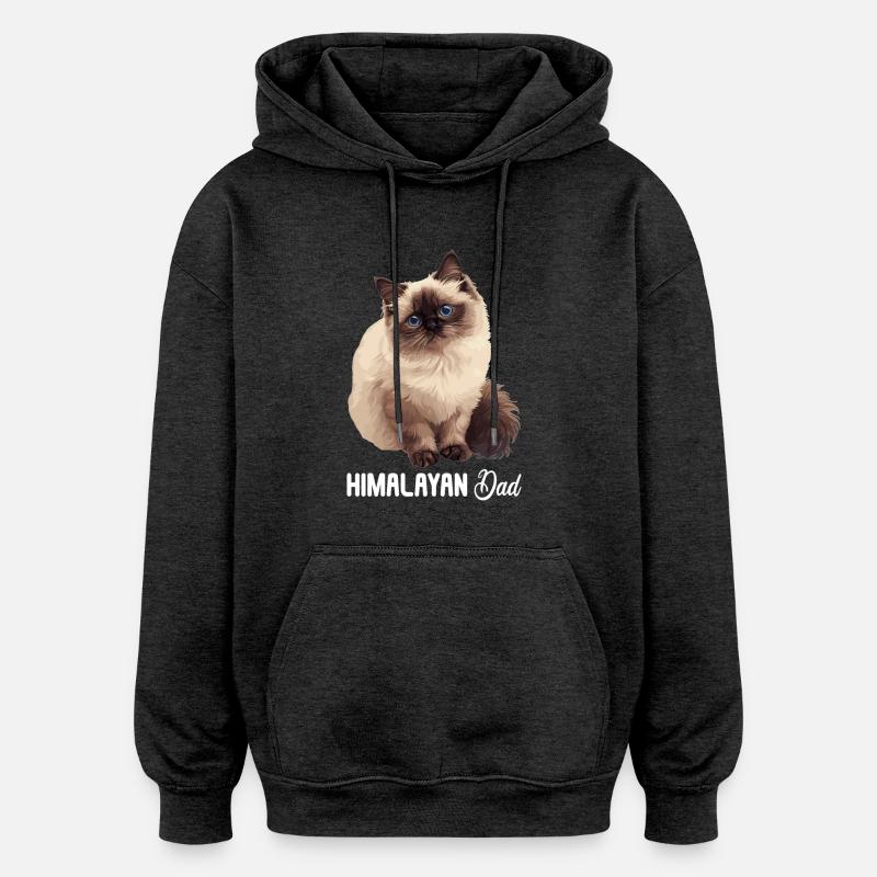 Himalayan Cat Colourpoint Katze - Oversized Unisex Hoodie - charcoal grey