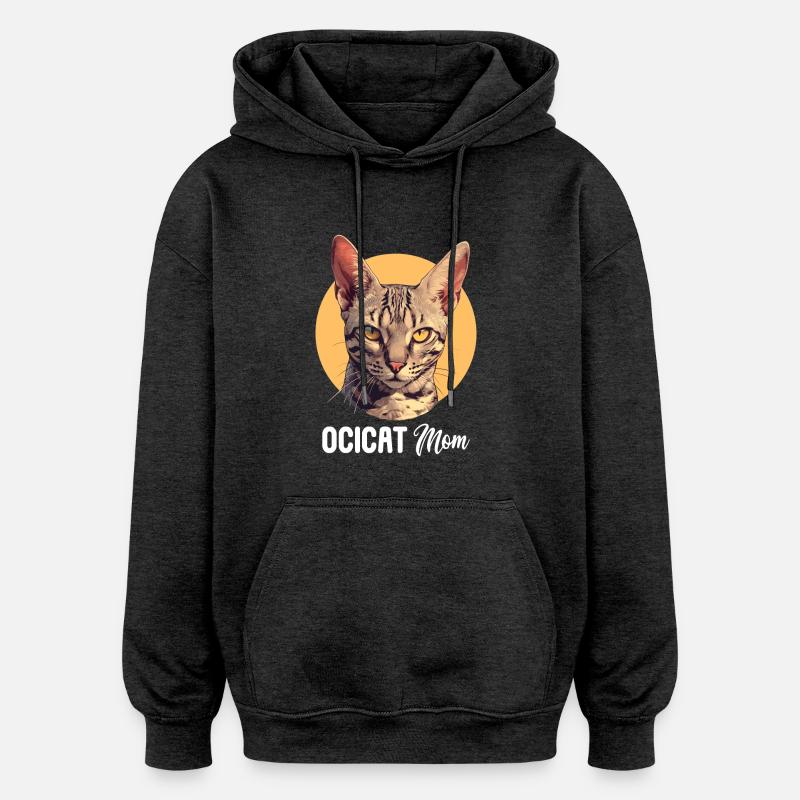 Ocicat Kitten Ocicat Cat - Oversized Unisex Hoodie - charcoal grey