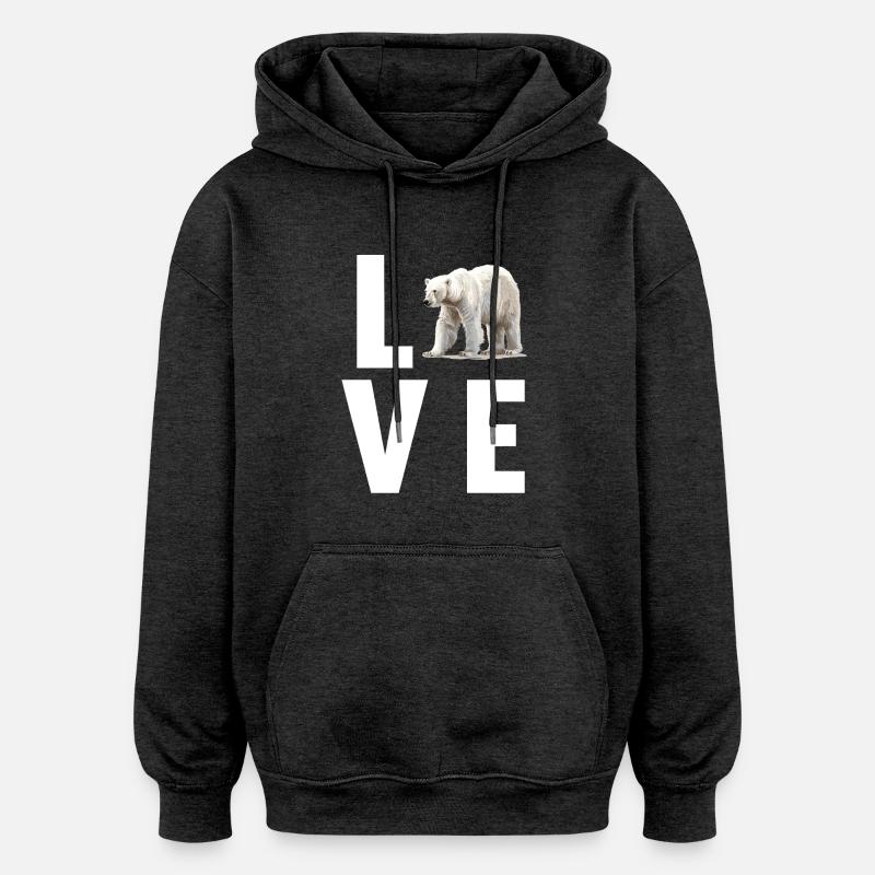 Polar Bear Eisbären Eisbär - Oversized Unisex Hoodie - Anthrazit