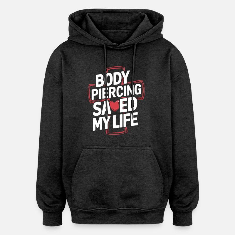 Une foi profonde avec style - Sweat à capuche oversize unisexe - charbon