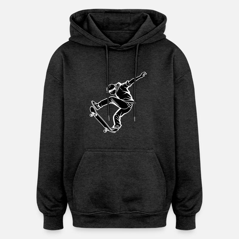 FRAPPANT - Sweat à capuche oversize unisexe - charbon