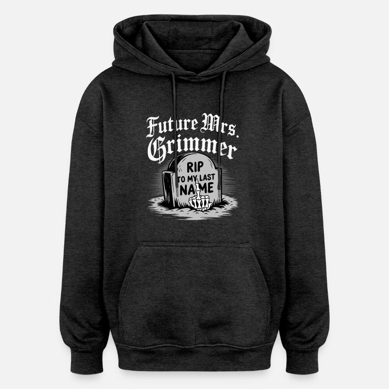 LETZTE RUHE - Oversized Unisex Hoodie - Anthrazit
