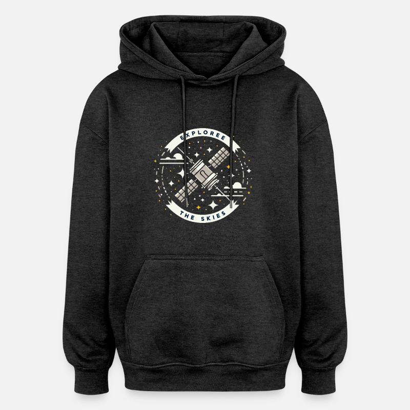 ERKUNDEN SIE DIE LÜFTE - Oversized Unisex Hoodie - Anthrazit