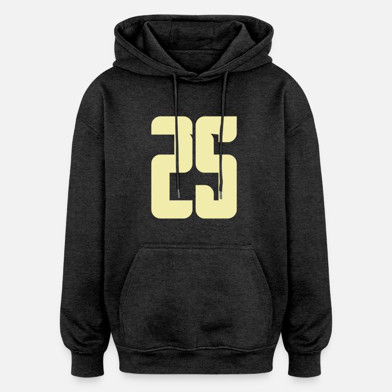 25 - Sweat à capuche oversize unisexe - charbon