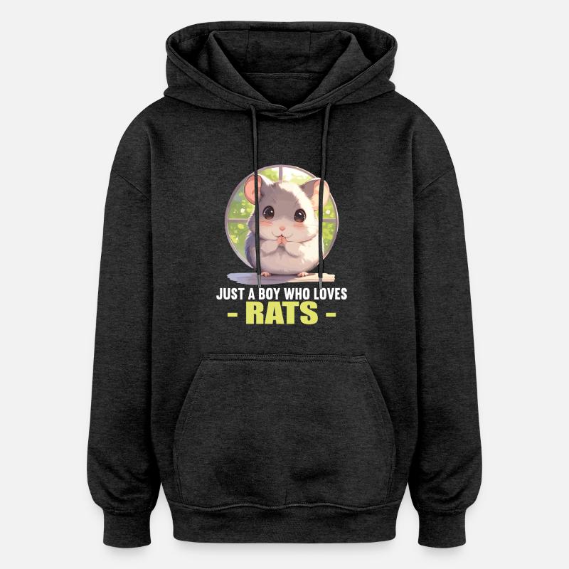 Ratten Ratte - Oversized Unisex Hoodie - Anthrazit