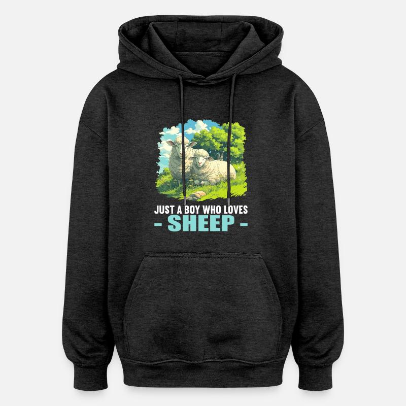 Sheep Sheep - Oversized Unisex Hoodie - charcoal grey