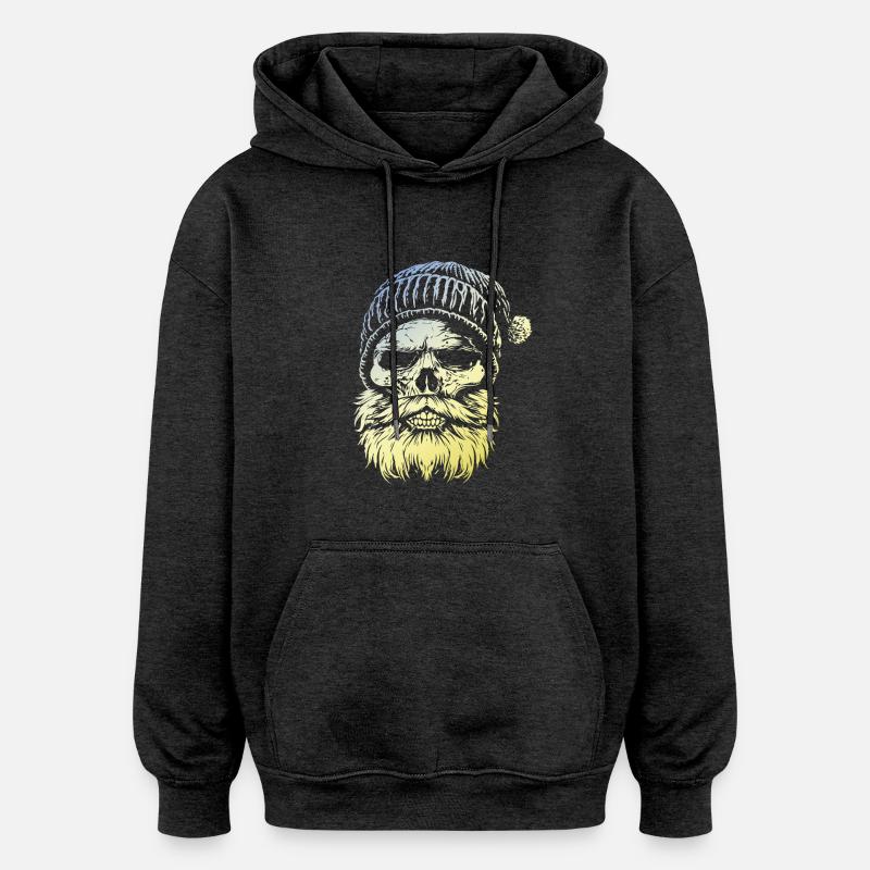Crâne de bûcheron - Sweat à capuche oversize unisexe - charbon