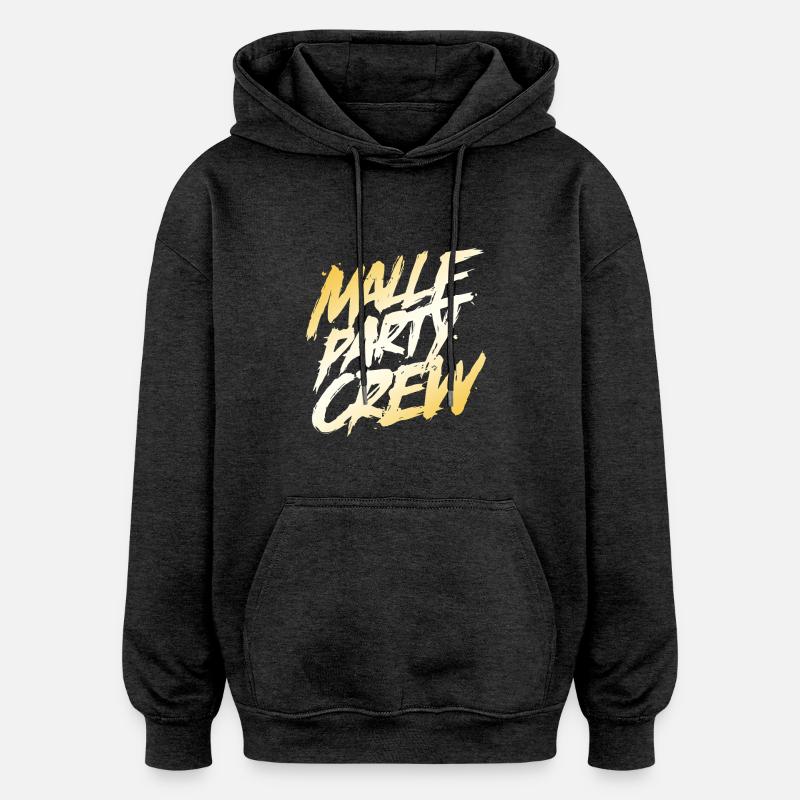 Malle Party Crew - Sweat à capuche oversize unisexe - charbon