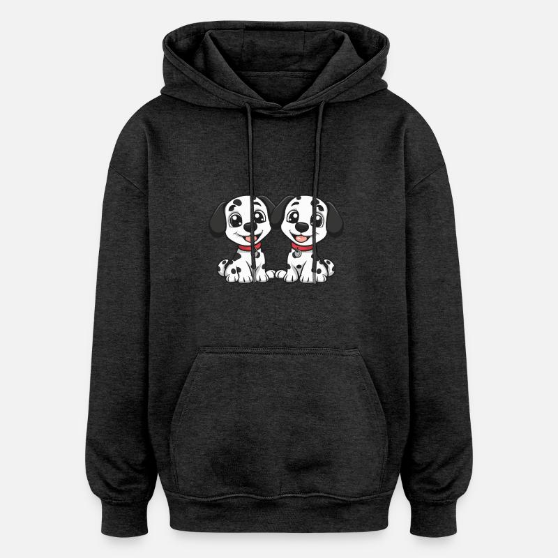 Dalmatiner Hund Comic - Oversized Unisex Hoodie - Anthrazit