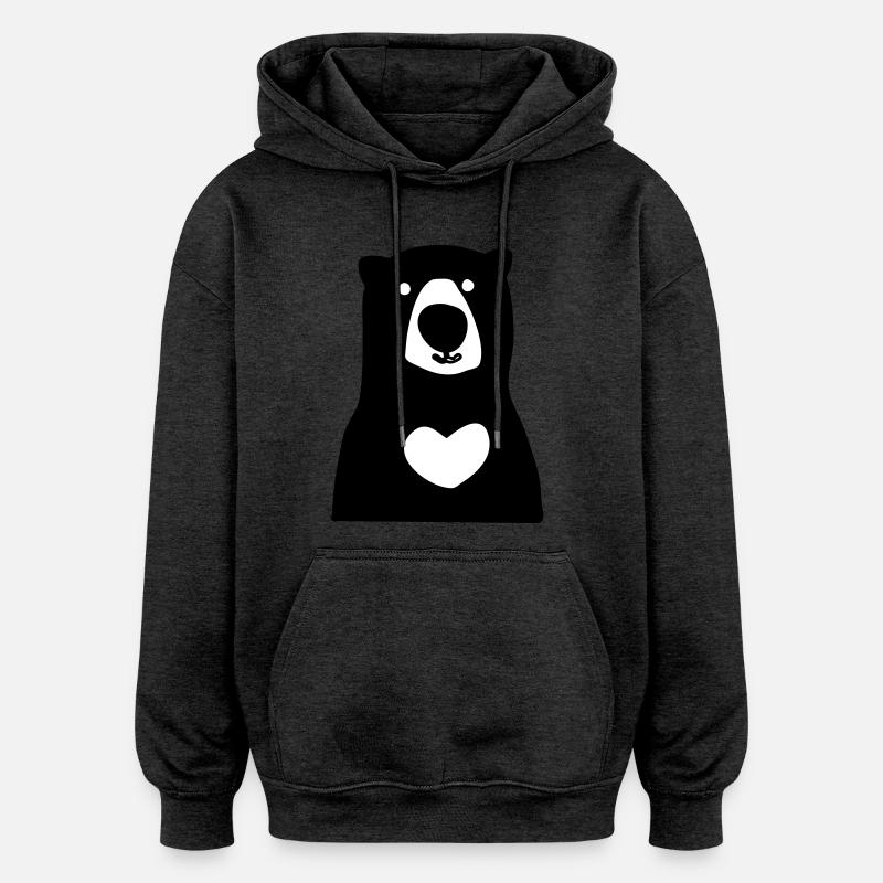 Bär - Oversized Unisex Hoodie - Anthrazit