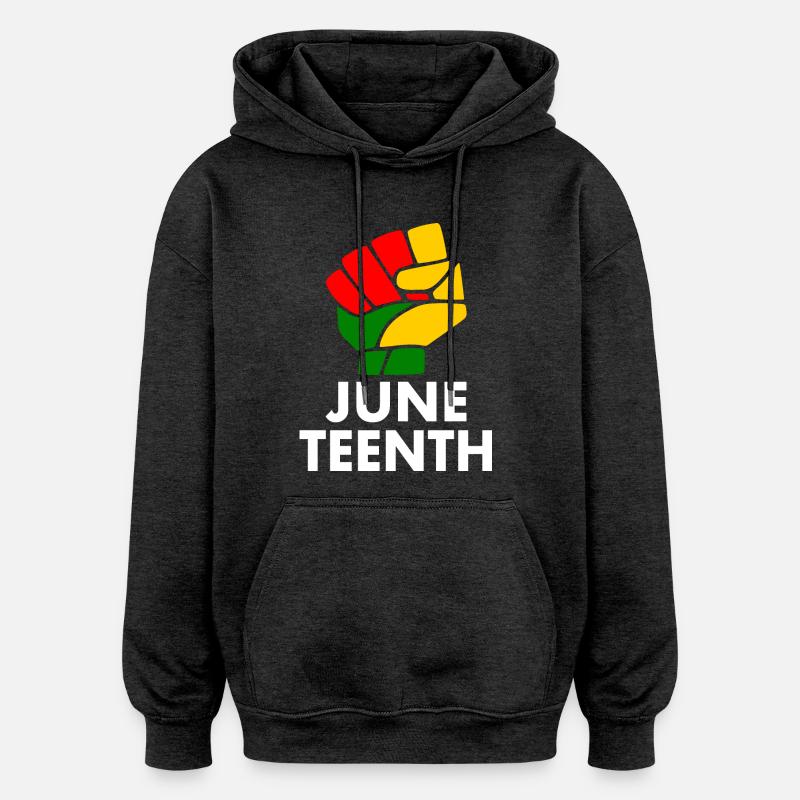 juneteenth - Sweat à capuche oversize unisexe - charbon