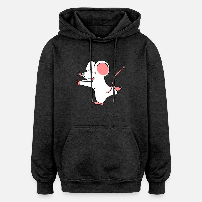 Mäusepaar Teil 1 - Oversized Unisex Hoodie - Anthrazit