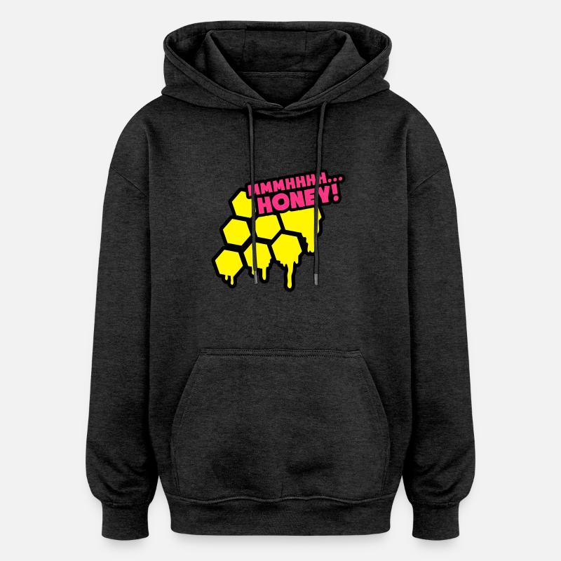 honey_mmmhh_yq3 - Sweat à capuche oversize unisexe - charbon