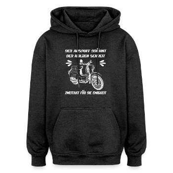 Simson Schwalbe KR 51 Kult Moped - Oversized Unisex Hoodie - Anthrazit - Vorne - Noah (186cm)