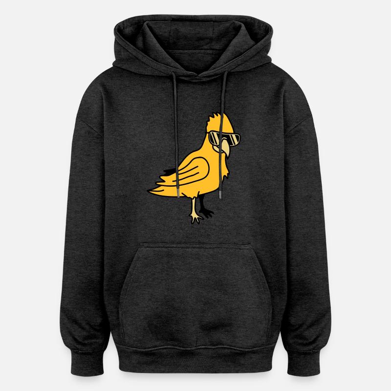 Cool Parrot Bird - Oversized Unisex Hoodie - Anthrazit