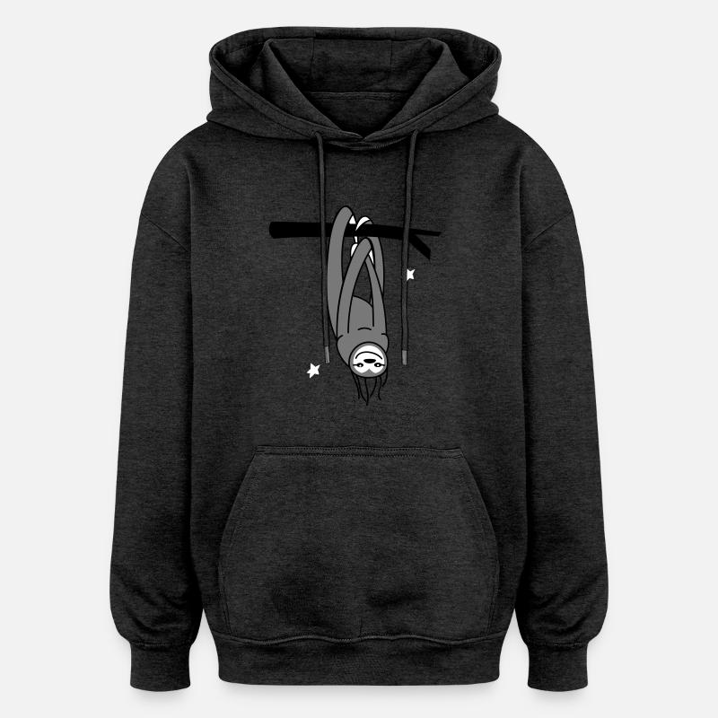 enjoy - Sweat à capuche oversize unisexe - charbon