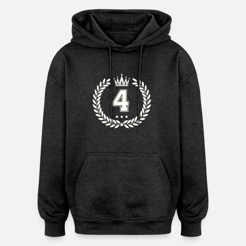 Armoiries 4 - Sweat à capuche oversize unisexe - charbon