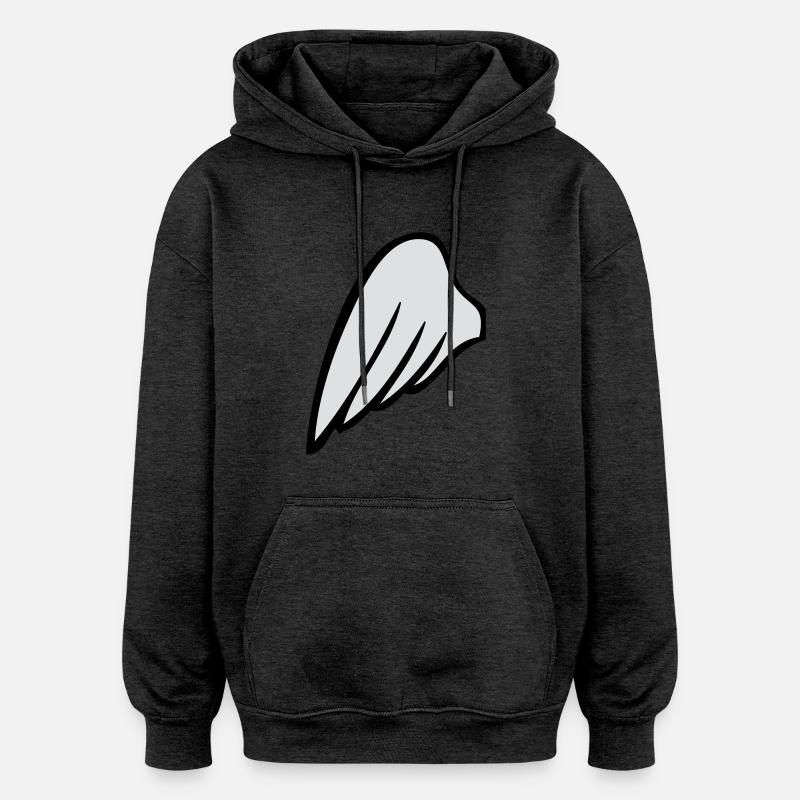 leftwing - Sweat à capuche oversize unisexe - charbon