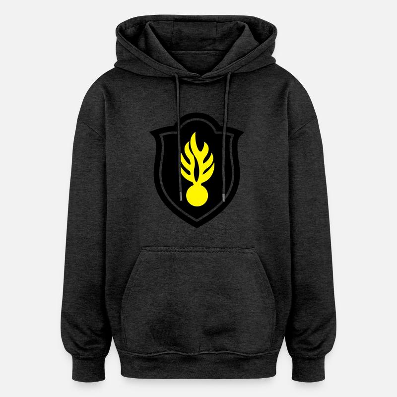 Gendarme / Gendarmerie - Sweat à capuche oversize unisexe - charbon