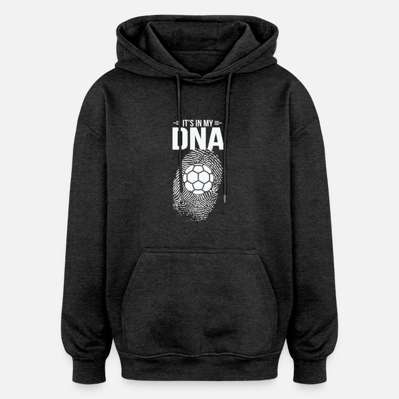 Hand ball C'est dans mon ADN cadeau - Sweat à capuche oversize unisexe - charbon