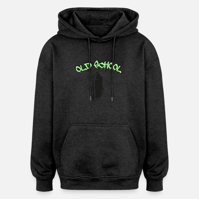 Spray Can Old School - Oversized Unisex Hoodie - charcoal grey