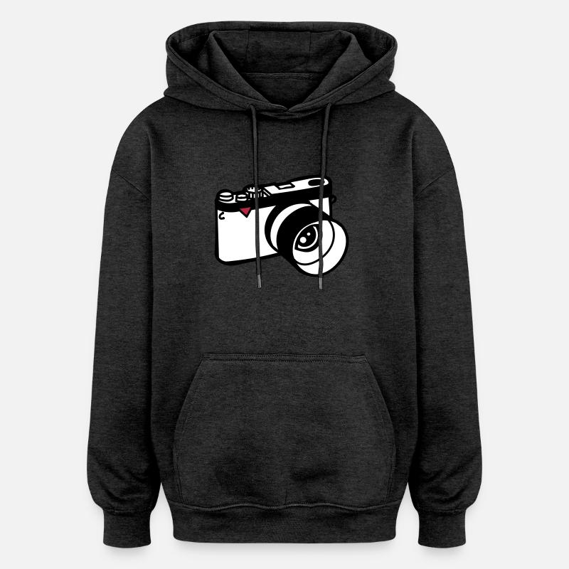 Kamera - Oversized Unisex Hoodie - Anthrazit