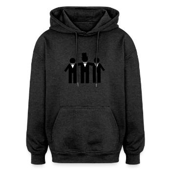 groom - Oversized Unisex Hoodie - Anthrazit - Vorne - Noah (186cm)