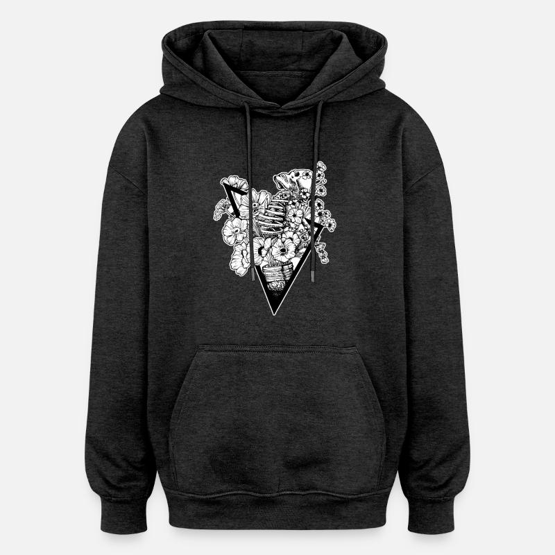 Jours de floraison - Sweat à capuche oversize unisexe - charbon