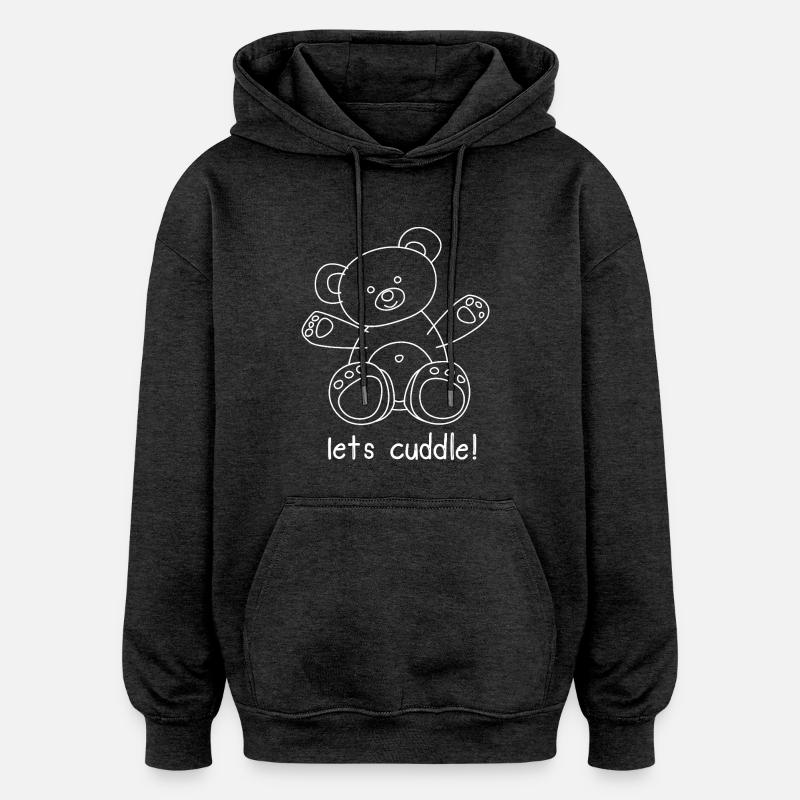 CÂLINE-MOI ! - Sweat à capuche oversize unisexe - charbon