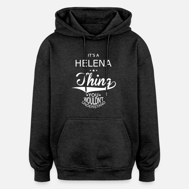 Helena - Sweat à capuche oversize unisexe - charbon