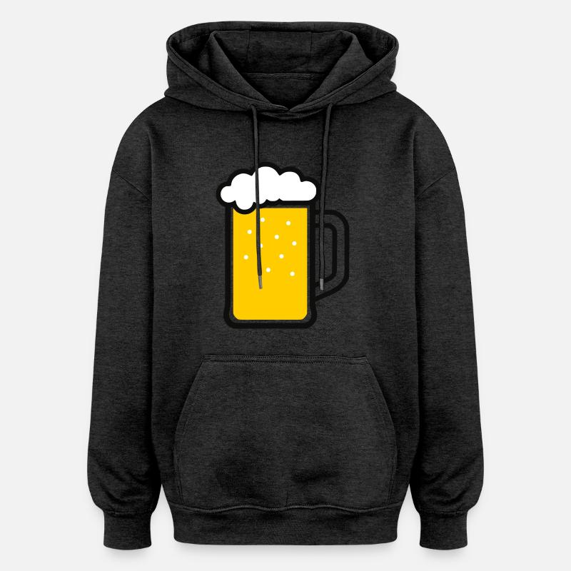 Bier - Oversized Unisex Hoodie - Anthrazit