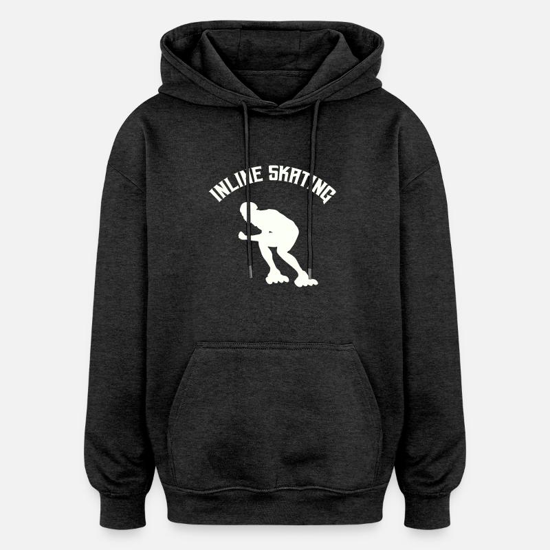 Inline Skating - Oversized Unisex Hoodie - charcoal grey