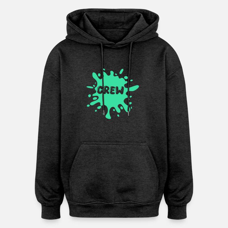 crew klecks - Oversized Unisex Hoodie - Anthrazit