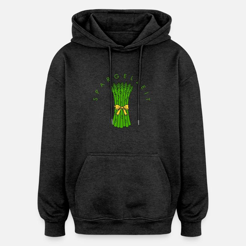 Spargelzeit - Sweat à capuche oversize unisexe - charbon