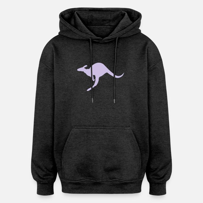 Kangaroo wallaby l'outback australien kangourou - Sweat à capuche oversize unisexe - charbon
