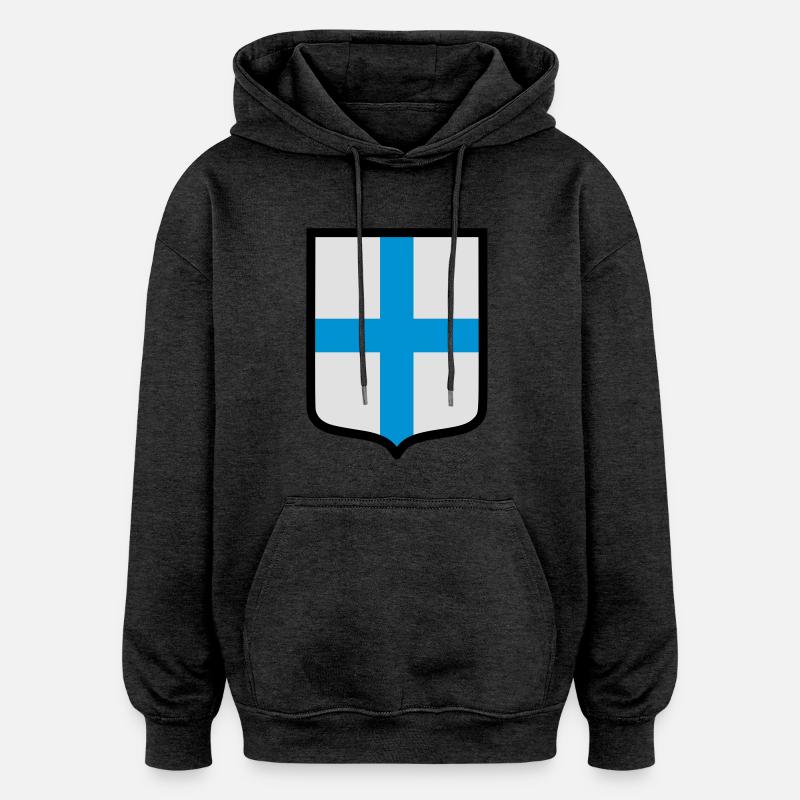 Blason Marseille (K) - Sweat à capuche oversize unisexe - charbon